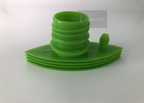 플라스틱 산소 부대 패킹, 녹색을 위한 모자 떨어져 2개의 주둥이 플라스틱 강선전도