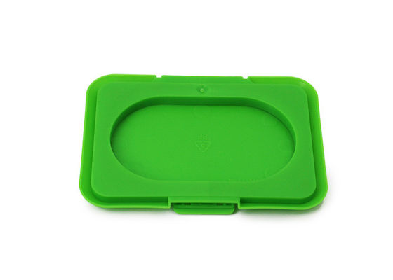 녹색 플라스틱 물티슈 닦기 박스 플립 상부 캡 길이 79.5 밀리미터