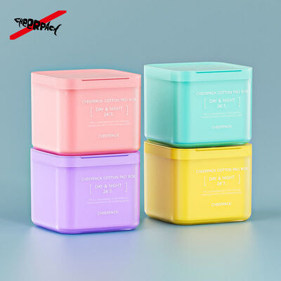 품질  100 Sheet Skincare Cotton Pad Box 2.0 Bulk Order Plastic Jars with Removable PP Liner Food Grade for Cosmetic Brands/OEM 공장