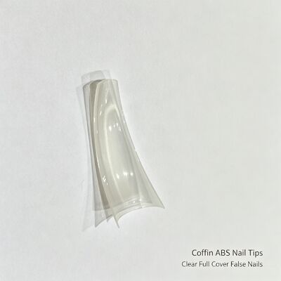 품질  Coffin ABS Nail Tips, Clear Full Cover False Nails for Salon Nail Extension DIY Nail Art and Bulk Supply 공장