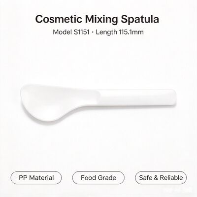 품질  Food grade PP cosmetic spatula S1151, 115.1mm plastic beauty mixing scoop. Smooth curved head for mixing mask powder & applying skincare cream, ideal for beauty salon & home DIY skincare 공장