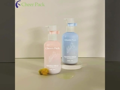 300ml 플립 톱 캡 HDPE 플라스틱 샴푸 베이비 케어 핑크 병 로션 펌프 화장품 포장