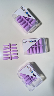 개인 레이블 30pcs 부드러운 젤 프레스 가짜 손톱에 짧은 아몬드 사각형 가짜 손톱 수작업 프랑스 젤 프레스