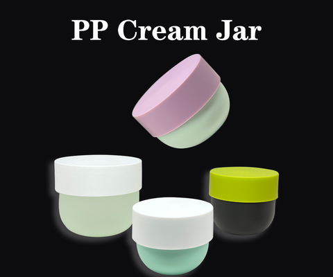 PP PCR 물질 50ml 100ml 200ml 넓은 입 캔 화장품 젤레스 크림, 무스 케이크 그리고 아이스크림