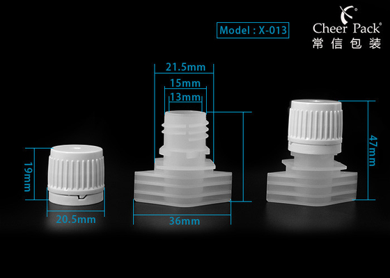 13mm 플라스틱 스푸트 캡 세제 봉지 포장지에 사용
