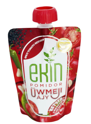 식품 등급 스탠드 팟 150ml 250ml 매운 소스 케첩 액체 포장 흡수 노즐 도이팩 스탠드 스프웃