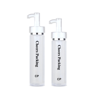 140ML PET 화장품 병 로션, 펌프와 함께 에센셜 오일 소매 PET 화장품 병