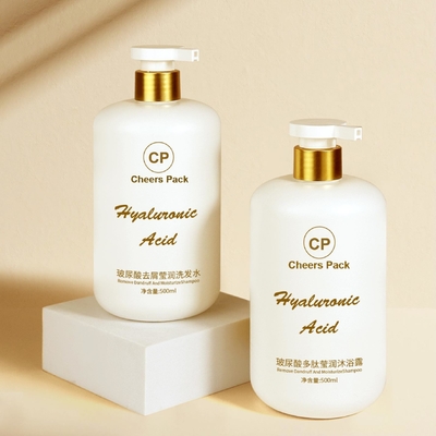 500ml 플라스틱 애완 동물 화장품 포장 샴푸 로션 펌프 병