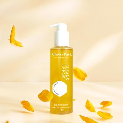 신체 에센셜 오일 포장 병 150ml 210ml 선명한 사용자 지정 플라스틱 샴푸 로션 헤어 오일 펌프 병