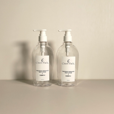 럭셔리 PET 플라스틱 300ml 펌프 병 흰색 투명 검은색 샴푸 컨디셔너 로션 얼굴 청소기 포장