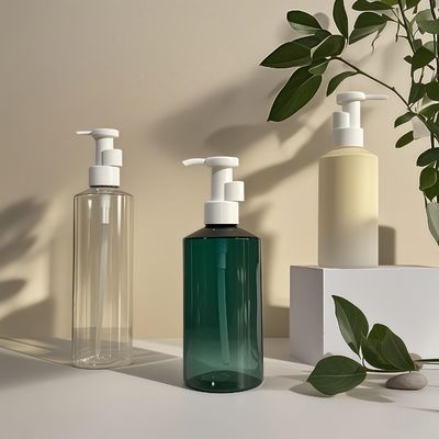 300ml-500ml 화장품 포장용 맞춤형 로고 인쇄 가능한 PET 실린더형 로션 펌프 보틀