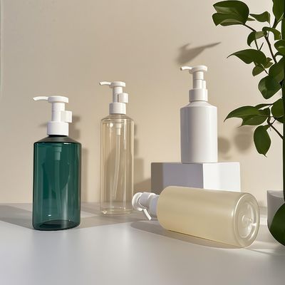 300ml-500ml 화장품 포장용 맞춤형 로고 인쇄 가능한 PET 실린더형 로션 펌프 보틀