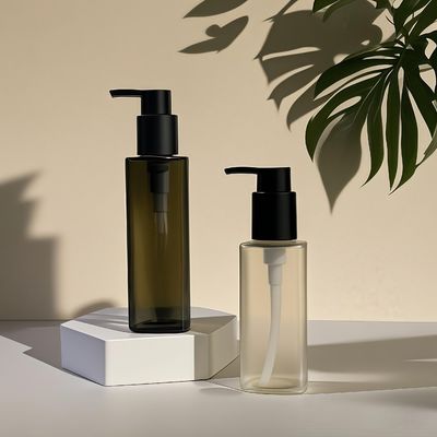 맞춤형 색상으로 화장품 개인 위생 용품 포장을 위한 프레스 펌프 밀봉이 있는 PET 플라스틱 사각 병