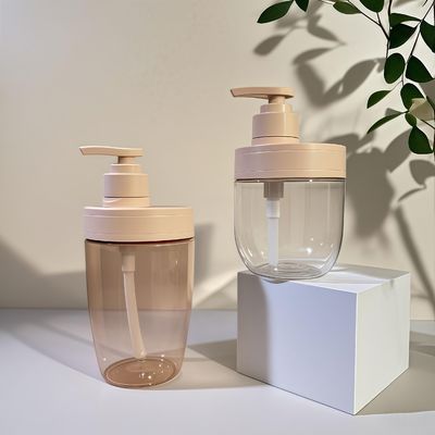 에센셜 오일 샴푸 및 로션용 압력 펌프와 함께 400ml 500ml PET 플라스틱 화장품 병