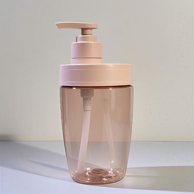 에센셜 오일 샴푸 및 로션용 압력 펌프와 함께 400ml 500ml PET 플라스틱 화장품 병