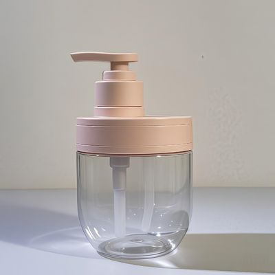 에센셜 오일 샴푸 및 로션용 압력 펌프와 함께 400ml 500ml PET 플라스틱 화장품 병