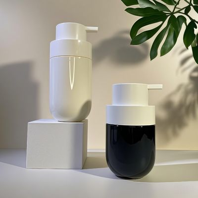 뚱뚱한 둥근 모양 PET 화장품 병 압력 펌프와 화장품 포장용 맞춤 컬러 실크 스크린 인쇄