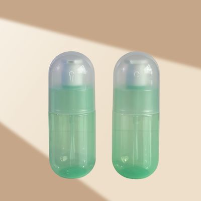 300ml 용량 투명 녹색 PET 펌프 디스펜서 병 (맞춤형 로고 포함) - 화장품 로션용