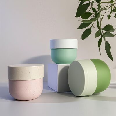 150-500ml 화장품 페이스 & 바디 크림용 스크류 캡 및 UV 인쇄 라벨이 있는 식품 등급 PP 플라스틱 용기 (치어 팩)