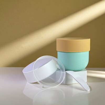 150-500ml 화장품 페이스 & 바디 크림용 스크류 캡 및 UV 인쇄 라벨이 있는 식품 등급 PP 플라스틱 용기 (치어 팩)