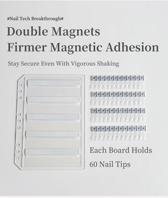 분리 할 수 있는 아크릴 자석 손톱 예술 디스플레이 보드 그라디언트 색상 120/180/240 플라스틱 도구 손톱 젤 손톱 용품