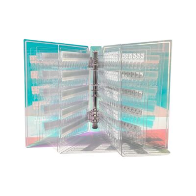 분리 할 수 있는 아크릴 자석 손톱 예술 디스플레이 보드 그라디언트 색상 120/180/240 플라스틱 도구 손톱 젤 손톱 용품