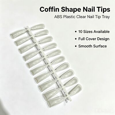 상자 ABS 손톱 팁, 맑은 전체 커버 가짜 손톱 샐러리 손톱 확장 DIY 손톱 예술 및 대량 공급