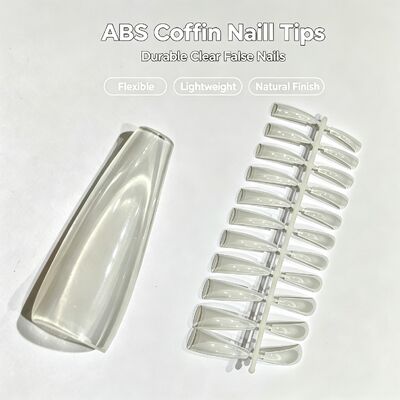 상자 ABS 손톱 팁, 맑은 전체 커버 가짜 손톱 샐러리 손톱 확장 DIY 손톱 예술 및 대량 공급