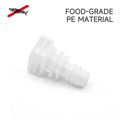 5mm X050 매화꽃 주둥이 캡 누수 방지 산업용 식품 등급 PE 노즐 커버 (화장품 액체 리필 파우치 포장용)