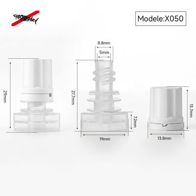 5mm X050 매화꽃 주둥이 캡 누수 방지 산업용 식품 등급 PE 노즐 커버 (화장품 액체 리필 파우치 포장용)