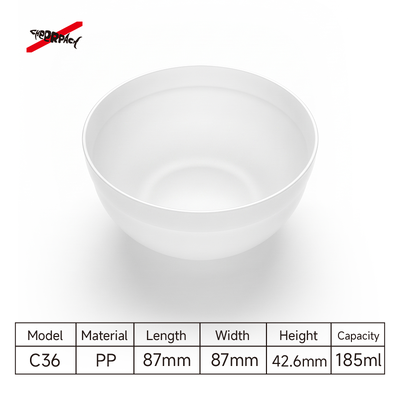 C36 식품 PP 마스크 혼합 그릇 185ml 뷰티 샐러드 사용 뷰티 샐러드 사용 뷰티 샐러드 및 가정 DIY 피부 관리용 마스크 파우더와 뷰티 페이스트를 혼합하는 데 이상적입니다. 견고하고 미끄럽지 않은 평면 디자인. 지금 주매를 구입하십시오.
